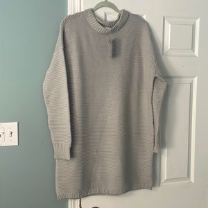 Gray ribbed sweater dress | Melrose and Market